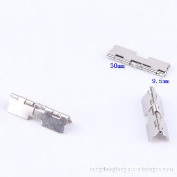 Manufacturer Supply Nickle Color 30mm Box Metal Spring Hinge